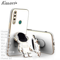 Kanavi แฟชั่น Electroplated เคสโทรศัพท์กับนักบินอวกาศยืนสำหรับ Huawei Y9 Y9นายก2019 Y9S Y6P Y6 2019 Y7ซิลิโคนกันกระแทก Pro 2019 Y7A Honor 8X เคสโทรศัพท์มือถือ