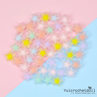 ลูกปัดสอดไส้ลายดาว ลูกปัดสีพาสเทล ลูกปัดอะคริลิค Star Beads DIY Craft╭♥