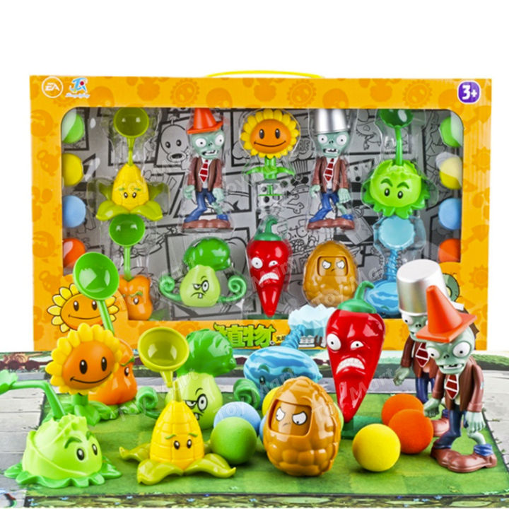 Game Plants VS Zombies Action Figure PVZ Pea Shooter & Zombie Set