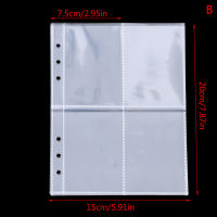 KCY 10pcs Standard CLEAR Plastic Photo Album transparent A5 Binder Refill Sleeves