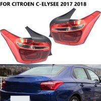 ชุดประกอบไฟท้ายรถยนต์สำหรับ Citroen C-Elysee 2017 2018ไฟท้าย LED เปิดไฟเบรคอุปกรณ์สัญญาณ