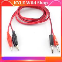 KYLE Wild Shop 1 Pair Alligator Clip to AV 4mm Banana Plug Electrical Clamp Test Cable Lead Connectors for Multimeter Test Leads