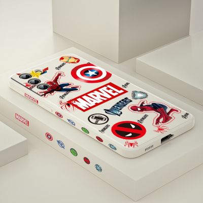 Marvel Hero Cute Avengers For Samsung Galaxy S22 S21 Ultra S20 S10 Note20 Plus Pro Lite Fe Liquid Left Silicone Soft Phone Case Phone Cases