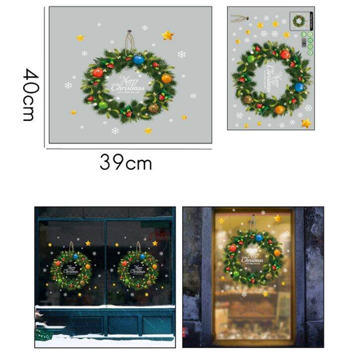 christmas-wreath-wall-stickers-window-glass-festival-decals-santa-murals-new-year-christmas-decorations-for-stickers