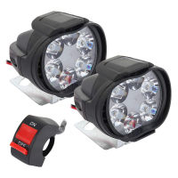 2Pcs 6 LED Motorcycle HeadlightWork Lamp For Motorcycles Super Bright FogAuxiliary Lights Vehicles Car Accessories