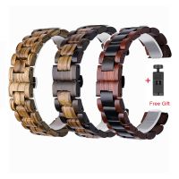 ⊙ↂ∋ Wooden watch strap For Amazfit GTR 3 Pro/GTR3 2 2e GTR 47mm/GTS 3 Bip Smartwatch Sport Silicone Band Replacement Watchband