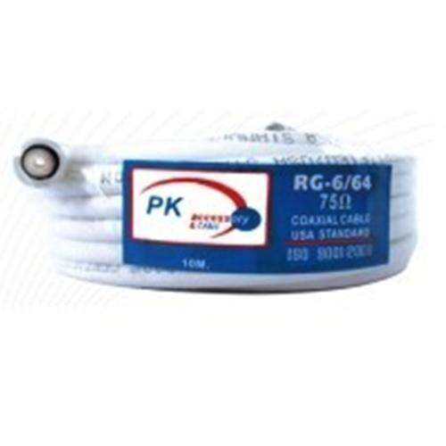 pk-สายคอนโด-สายอากาศทีวี-ดาวเทียม-rg6-15-เมตร-64ไส้-พร้อมปลั๊กตัวผู้-1ด้าน-white