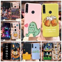 สำหรับ Huawei Y6p เคส2020 MED-LX9N น่ารักผ้าหุ้มหลังทาสีซิลิโคนนิ่มโทรศัพท์เคสสำหรับหัวเหว่ย Huawei Y7p Y 6P เคสกันกระแทกเต็มรูปแบบ