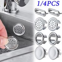 1/4Pcs Sink Hole Overflow Cover Basin Trim Bath Sink Holes Drain Cap Replacement Bathroom Wash Basin Hollow Overflow Rings Plug