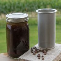 Stainless Steel Mason Jar Cold Brew Coffee Maker and Iced Tea Infuser Loose Leaf Tea Mesh Filter Strainer Reusable