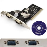 Pci ไปยัง2พอร์ต Com 9 Pin Serial Series Rs232การ์ดอะแดปเตอร์ชนะ7 Fo Vista Xp