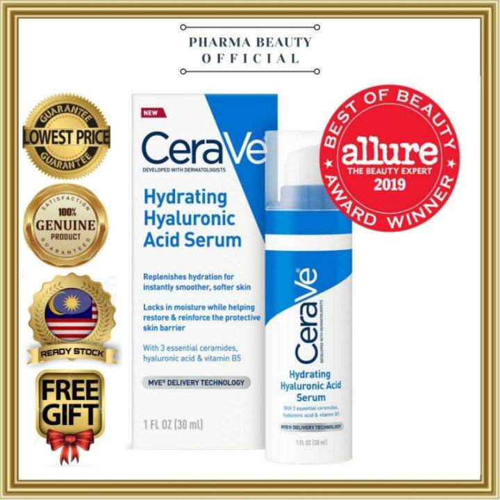 CeraVe Hydrating Hyaluronic Acid Serum with B5 30ML Lazada PH