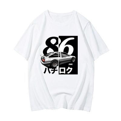 Car T Shirt Men Initial D Tokyo Car AE86 Cool Automotive New Arrival 100% Cotton Tshirts Men High Quality Large O-Neck Loose Tee