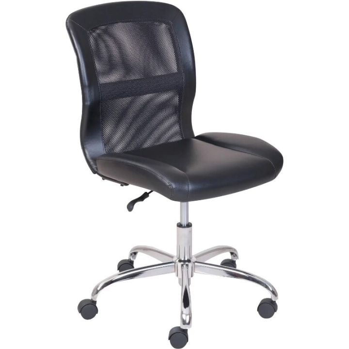 mainstays-กลางหลังเก้าอี้ออฟฟิศทำงานไวนิลตาข่ายเก้าอี้ผู้เอนกายสำนักงานสีขาวเฟอร์นิเจอร์สำนักงาน