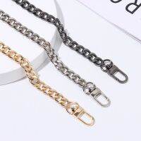 Ultralight Aluminum DIY Women Replacement Purse Chain Shoulder Bag Straps Extender with Metal Buckle Metal Flat Chain