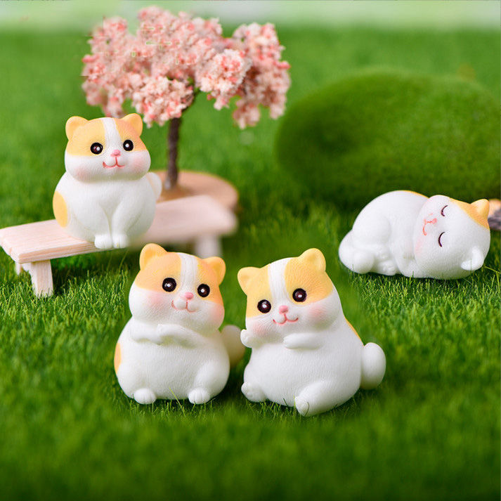 Phụ kiện trang trí tiểu cảnh terrarium mô hình mèo béo cute décor ...