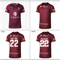 New！2023！Queensland Chestnut Short Sleeve Sweatshirt 2023 2023 jauh ukuran rugby S-5XL High quality products （Freeprinting of names）