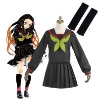 2022 Anime New Type Demon Slayer Kamado Nezuko JK Suit Cloth Fashion School Uniform Womens Sailor Clothing Cosplay Costumes