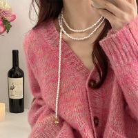 Brand New Korea Fashion Vintage Pearl Necklace Ladies Necklace Clavicle Chain Elegant Heart Shape Long Pendant Wedding Jewelry