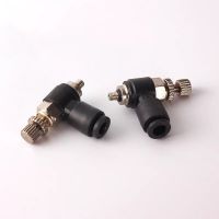 QDLJ-M3 M4 M5 M6 Metric Male Elbow Mini Air Flow Control Valve Push To Connect Quick Fitting Tube Od 3mm 4mm 6mm