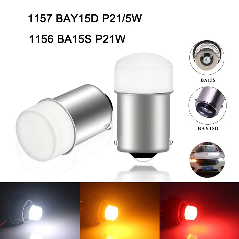 2pcs 1156 BA15S P21W Led Bulb 1157 BAY15D P21/5W Super Bright 9SMD 3014  Blubs 12V DRL Auto Reverse Brake Light Car Turn Signal Lamp