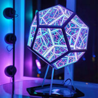 Infinite Dodecahedron Color Art Light Night light USB Charging Decorative Lamp LED Light Home Desktop Decoration LED Light