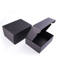 10Pcs/lot Black Gift Box Clothing Transportation Corrugated Packaging Cardboard Packaging Mailers Christmas Mistery Box