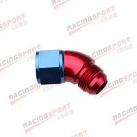 AN-4 4AN To AN4 -4AN 45 Degree Female To Male Full Flow Adapter Fitting Red/Blue