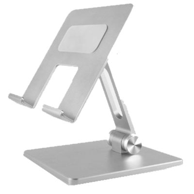 1 Piece Aluminum Alloy Tablet Stand High Angle Adjustment Tablet Desktop Suitable for I Pad (Silver)