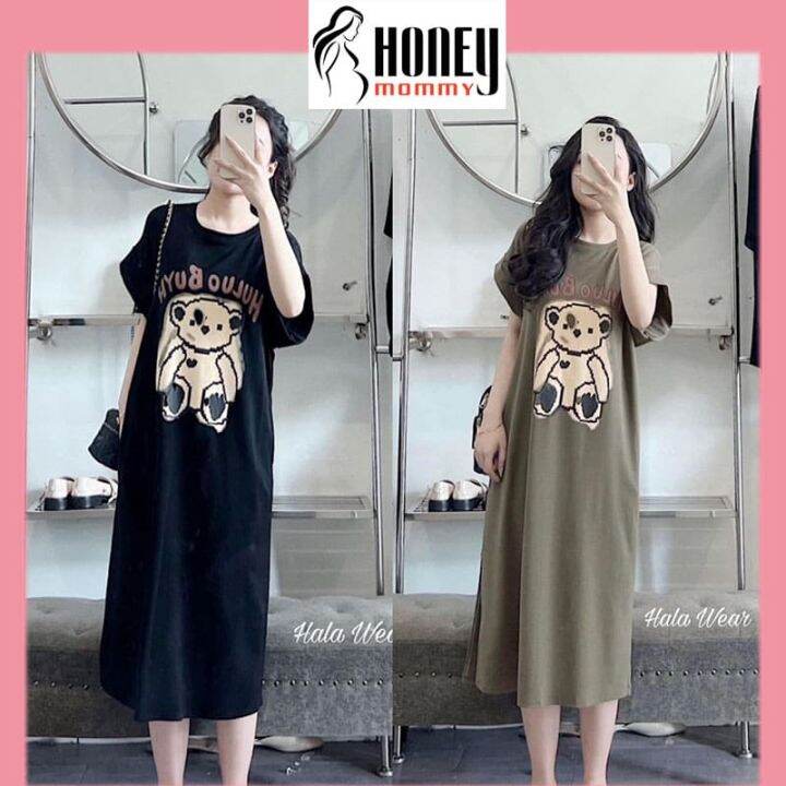 Mua Váy Bầu Hè Dáng Suông Thiết Kế Đi Chơi Sang Chảnh HD2627 Honey Mommy  Đầm Bầu Công Sở Ngắn Tay  XanhFreesize tại Đồ bầu Honey Mommy  Tiki