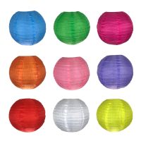 1 Pc Waterproof Nylon Lanterns 202530cm Diameter Chinese Japanese Hanging Lanterns for Garden Patio Yard Wedding Decoration