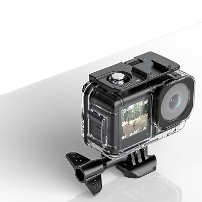 สำหรับ DJI Oo Action3เคสกันน้ำกันน้ำอุปกรณ์เสริมสำหรับดำน้ำและกันน้ำกันฝุ่นและกันตกกล้องเพื่อการกีฬา
