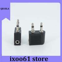 ixoo61 store Air Plane dual 3.5mm female to 2 jack male Plug Airplane socket Airline Headphone Mono Audio connector Travel Splitter Adapter