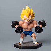 Dragon-Ball Muscle Fitness Bejīta Yonsei Barbell GK Statue Hand Office Boy Ornament Model Toy Birthday Gift Collectibles