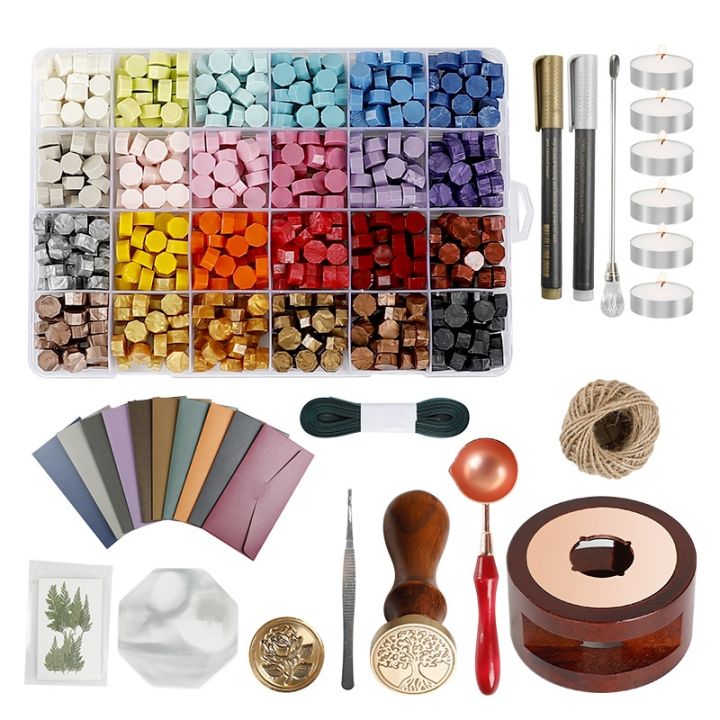 wax-seal-stamp-set-seal-wax-seal-wax-particle-set-gold-powder-wax-seal-seal-seal-fire-paint-particle-wax-partition-wax-beads