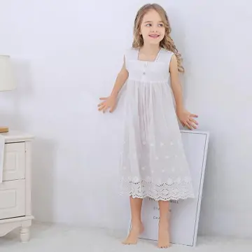 Princess Children Girl Sleeveless Nightgown Dress Sleep Dress Modal  Nightwear