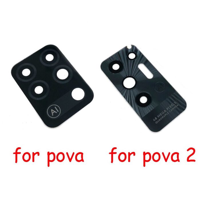 สำหรับ Tecno Pova 2 Ld7 Le7กล้องด้านหลังเลนส์ Gl Cover เปลี่ยนพร้อมกาวสติ๊กเกอร์