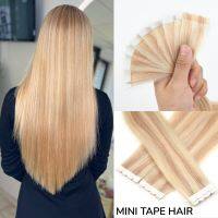 Neitsi Hair Extensions Real Tape Ins Natural Adhesive Human Hair Straight Blonde Ombre Machine Remy Seamless Skin Weft Cleaning Tools