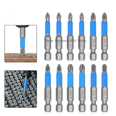 12-piece Set Of Anti-Slip Screwdriver With S2 Steel Electric Screwdriver Tip Cross Screwdriver Head ph1 ph2 ph3 PZ1 PZ2PZ3 Screw Nut Drivers