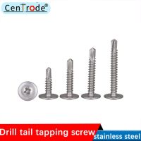 Cross Large Pan head Drill tail Self Tapping Screw 304 Stainless Steel Truss Self Drilling screws m4.2M4.8 20pcs