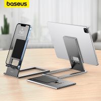 Baseus Foldable Metal Desktop Holder For iPhone 14 Pro Max iPad Pro 2021 2020 Tablet Desktop Stand Notebook Stand Laptop Support