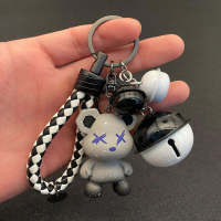 Chameleon Bear Keychain Womens Cartoon Animation Car Key Pendant Cute Bell Pendant Key Chain Ring