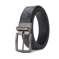 【3.5cm】Athosline Coach Men Genuine Leather Belt for Men Pin vs Reversible Buckle Double Side Strap zbn