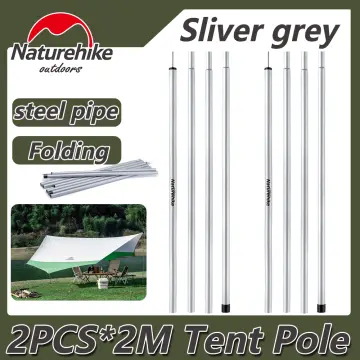  Camping Tent Accessories 2PCS Camping Tent Poles Iron 2.1m  Canopy Supporting Rods with Storage Bag for Outdoor : Sports & Outdoors