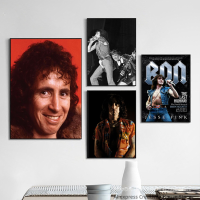 Bon Scott Music Star Wall Art Poster,ภาพพิมพ์ผ้าใบคุณภาพสูง,เหมาะสำหรับตกแต่งบ้าน,ห้องนั่งเล่น,ห้องนอน,ห้องดนตรี,ของขวัญที่ไม่ซ้ำกันสำหรับคนรักดนตรี,คอลเลกชันงานศิลปะดารา0921