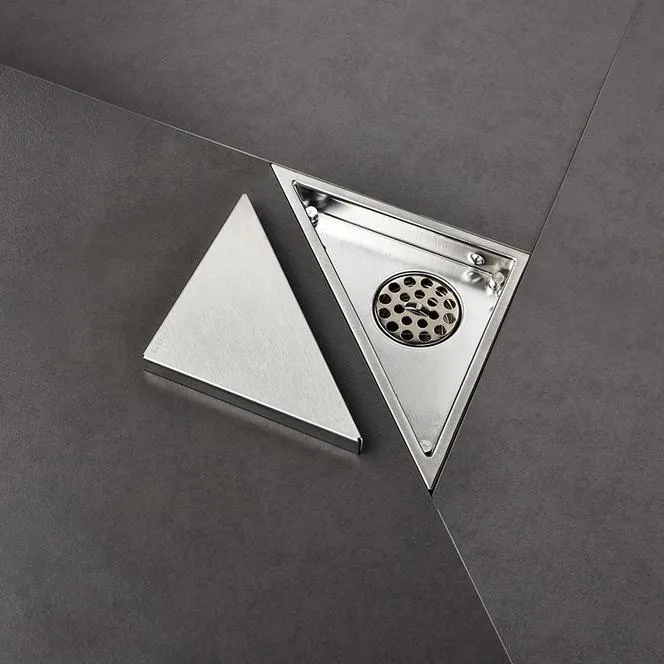 Bathroom Floor Drain Hidden Type Triangle Tile Insert Drainer