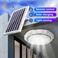 Vimite LED Solar Ceiling Light Indoor Outdoor Waterproof Intelligent Remote Wall Lights Lighting Lamp High Brightness for Balcony Living Room Garden Hallway