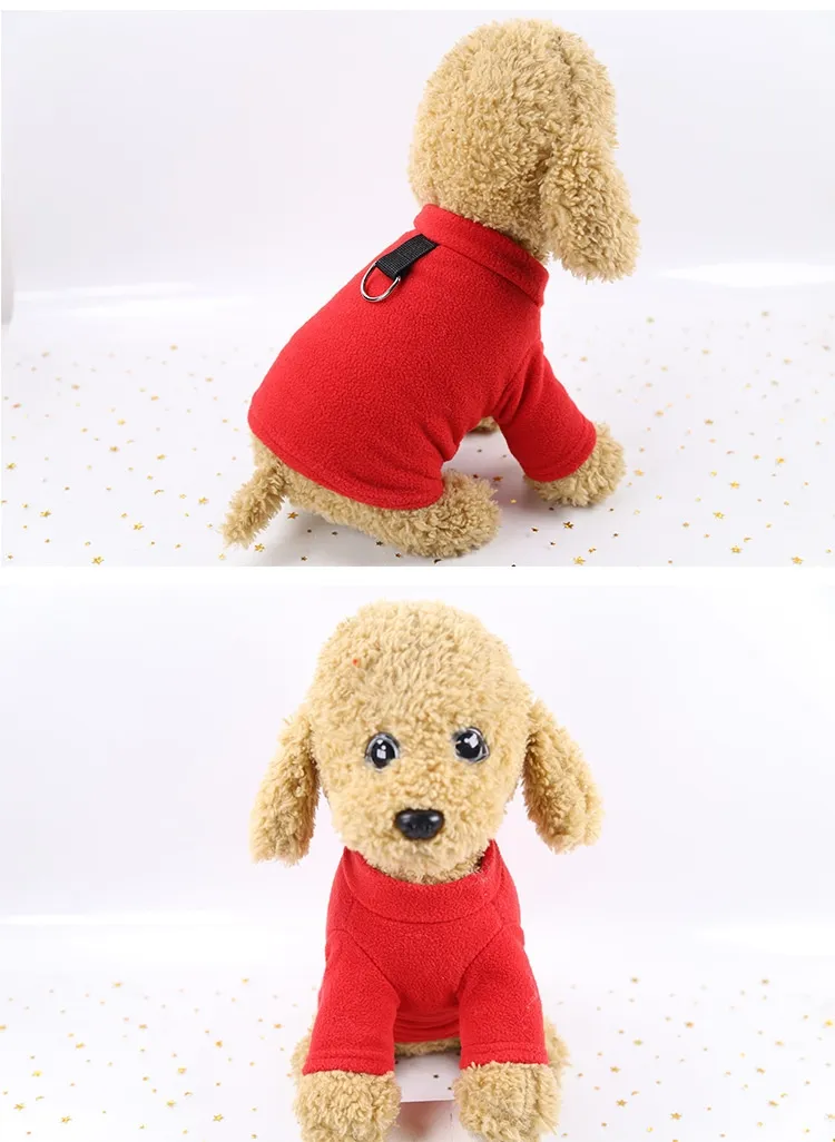 cw】 D buckle Hoodies Dog Clothes For Small Dogs Winter Chihuahua Sweater  French Coat Jacket Ropa Pet Accessories 