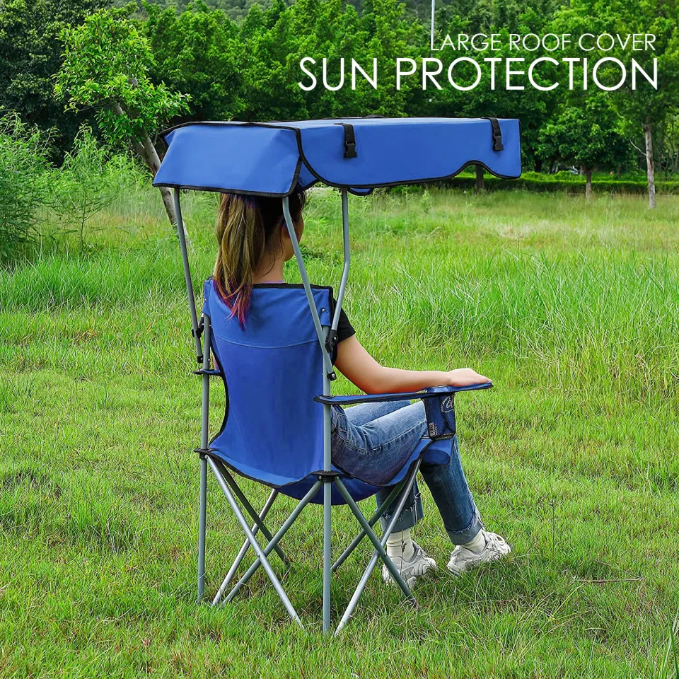 Fishing chairs with discount canopy