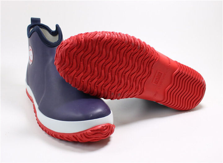 mikejie-รองเท้าบูทกันฝนสำหรับผู้ชาย-รองเท้าบูทกันฝนรองเท้าบูทหุ้มข้อรองเท้าสำหรับทำงานยาง